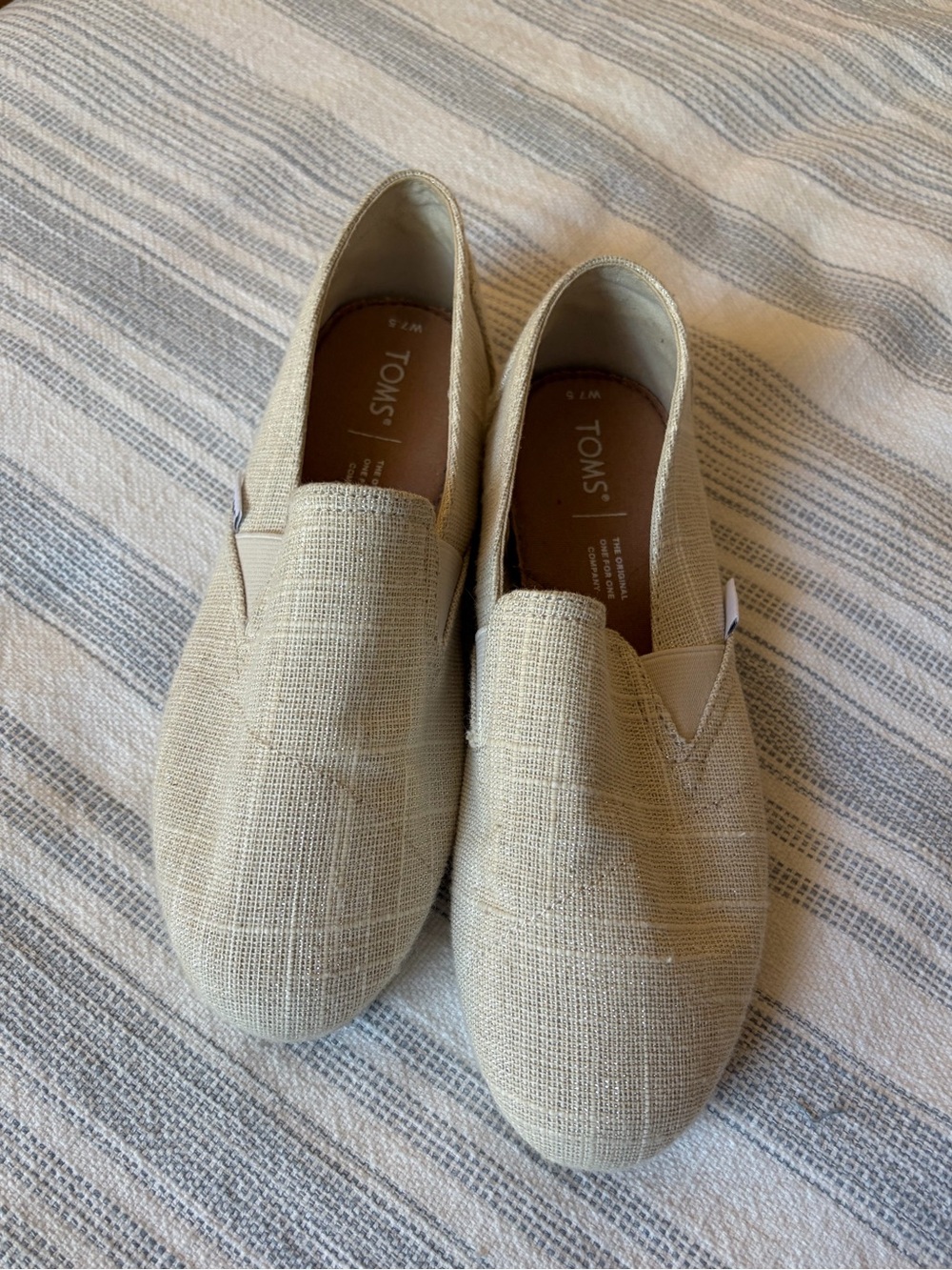 Toms Women’s Slip-On Loafers in Natural Beige